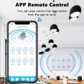ROVF Tuya Wifi Smart Light Switch 8 Gang Wall Switches Power Monitor App Control Timer work for Google Home Alexa Voice Commands. 