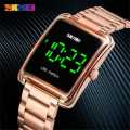 New model SKMEI 1505 Men Digital Sport Watches Rectangle Gold Wristwatch for Male LED Stopwatch Touch Watch For men. 