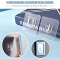 Double-Sided Hooks Strongly Self-Adhesive Heavy Duty Wall Hook Multi-Purpose Reusable Transparent Hanging Waterproof Hooks.