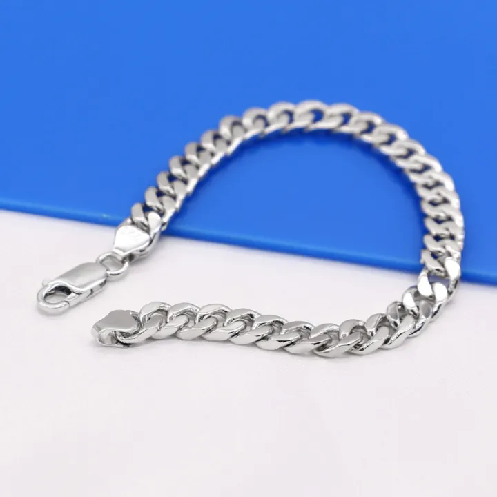 Classic%20Fashion%20Men%20100%25%20925%20Sterling%20Silver%20Bracelet%20Punk%20Style%20Cuban%20Chain%20Solid%20Silver%20-6%20MM/%206-9%20inches%20Bracelet%20Boy%20Jewelry%20-%20Image%205