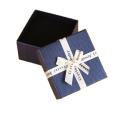 Square Box Engagement Ring Box Fashionable Velvet Interior Display Case Earrings Box Bow Design 1Pc Package Necklace Holder for.