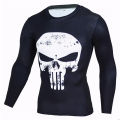 men's t-shirt long sleeve men's high stretch tights milk silk 3d digital printed t-shirt.