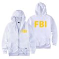 fashion Zipper Men women Hoodies Sweatshirts FBI Print srt  hop Casual Zip Up Uni Long Sleeve hoodie jacket coat top 4XL. 