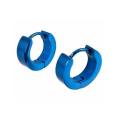 Blue Metallic Plug Earrings for Men. 