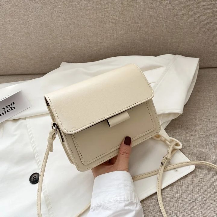 Fashion Brand Women's Small Crossbody Bag Lightweight PU Leather Messenger Bag Flap Handbag Purse Summer Travel Bag for Female