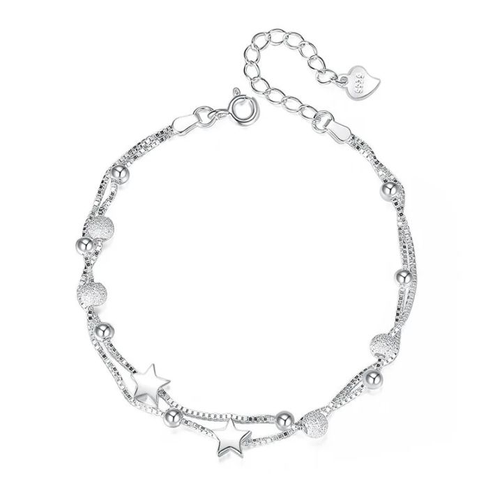 925%20sterling%20silver%20Beautiful%20stars%20Bracelets%20for%20women%20korean%20fashion%20designer%20party%20Wedding%20Jewelry%20Holiday%20gifts%20-%20Image%205