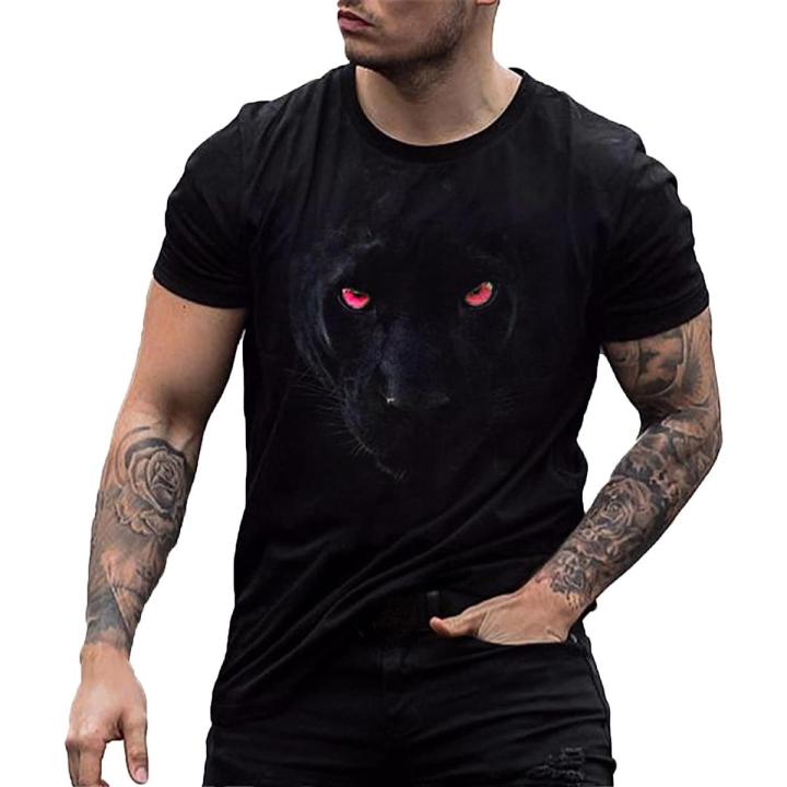 Black Panther Print T Shirt