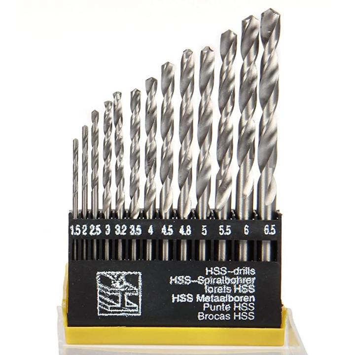 HSS Drill Bit Set 13 Pieces Drill Bits Set for Wood, Malleable
