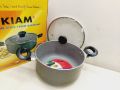 Kiam Marble Coated Casserole With Glass Lid 24CM IB (Induction bottom). 