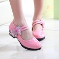 Big Girls Leather Shoes White Wedding Butterfly Mary Janes Patent Leather Princess Shoes Party Single Shoe Black Red Baby Kids. 