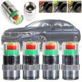 4Pcs Auto Tire Pressure Monitor Tyre Gage Alert Sensor Indicator Valve Caps. 