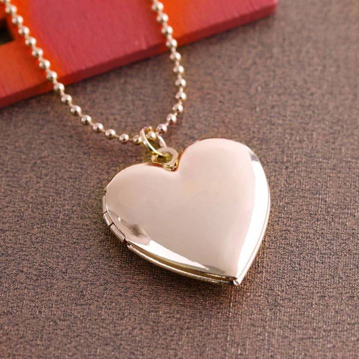 1 Pc Heart Shaped Friend Photo Picture Frame Locket Pendant for Necklace Romantic Fashion Jewelry Nice Gift - Necklace For Girls