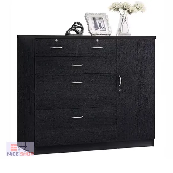 Dark%20brown%20color%20Wardrobe,%20sideboard%20side%20storage%20cabinet%20with%205%20drawers%20and%204%20shelves%20Cabinet%20by%20Nice%20Shop%2048/54%20-%20Image%205