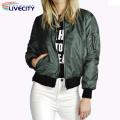Winter Jacket Solid Color Streetwear Women Spring Coat.