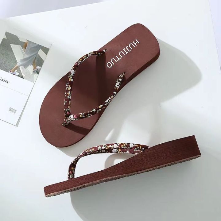 Flip Flops Women Summer Outside Flat Bottomed Beach Shoes Sandals Shoes for Women Slippers Slipper Sandal Low (1cm-3cm) EVA