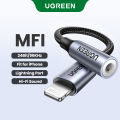 UGREEN MFi Lightning to 3.5mm Headphones Adapter for iPhone. 