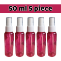 50ml Red Spray bottle Transparent plastic bottle- 5 pcs. 