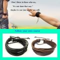 【3C VictoryEagle】Men's Braided Rope Leather Bracelets- Surfer Wrap Multilayer Cuff Elasticity Bracelet-. 