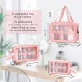 Waterproof Makeup Bag For Women Portable Transparent Cosmetic Organizer Travel Toiletry Storage Pouch. 