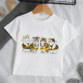 Girls Cartoon Cat T Shirt Tee Fashion Kids 3-12 Years Outdoor Clothes for Children Teenagers T-Shirt 10 Years Old Girls Clothes. 