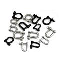 1piece Stainless Steel Shackle Carabiner D Ring Fob Key Ring Keychain Hook Screw Joint Connector Buckle Solid Metal 2 Size. 