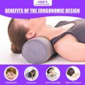 Comfort Foam Neck Roll and Cervical Bolster Round Pillow with Removable Washable Soft Cover for Spine and Neck, Back, Lumbar, Leg, Vertebra, Shoulder Relaxer, Pain Relief & Support (18.5" X 6.5"). 