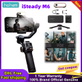 Hohem iSteady M6 iSteady XE 3-Axis Handheld Gimbal Stabilizer Selfie Tripod w Magnetic Fill Light for Smartphone Video Lighting.