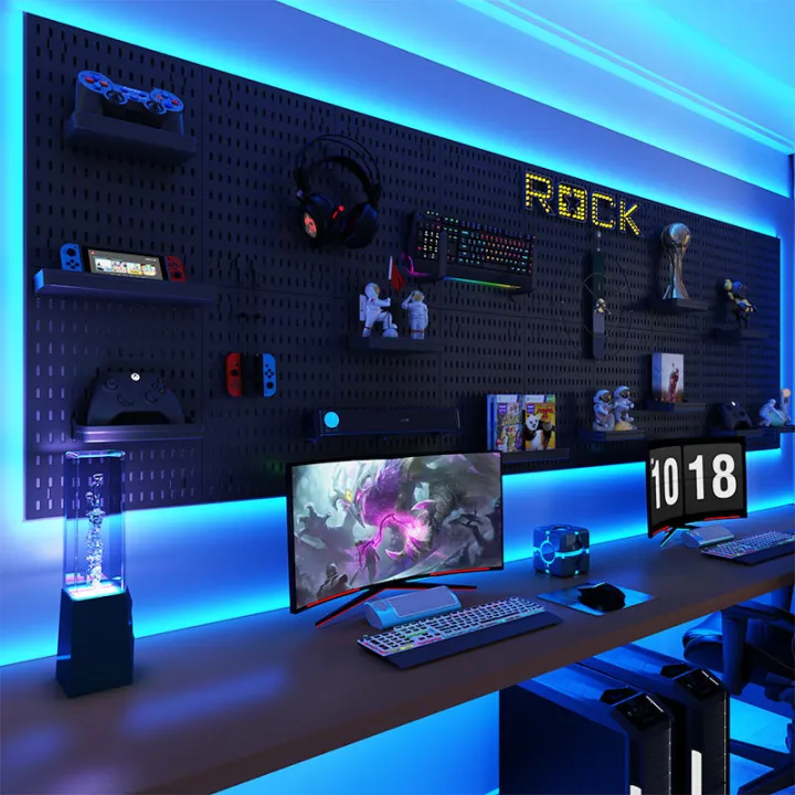 Multi-Functional%20No-Punch%20Shelf%20DIY%20Wall%20Decorative%20Shelf%20E-Sports%20Gaming%20Equipment%20Character%20Model%20Storage%20Display%20Shelf%20-%20Image%202