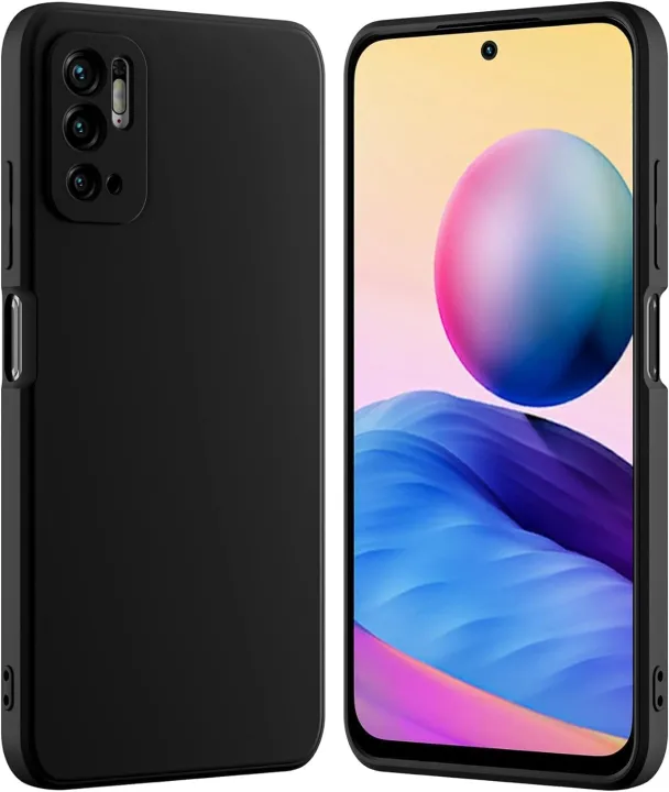 Xiaomi%20Poco%20M3%20Pro%205G%20Silicone%20Matte%20Flexible%20Soft%20Phone%20Case%20-%20Black%20-%20Phone%20Back%20Cover%20-%20Image%204