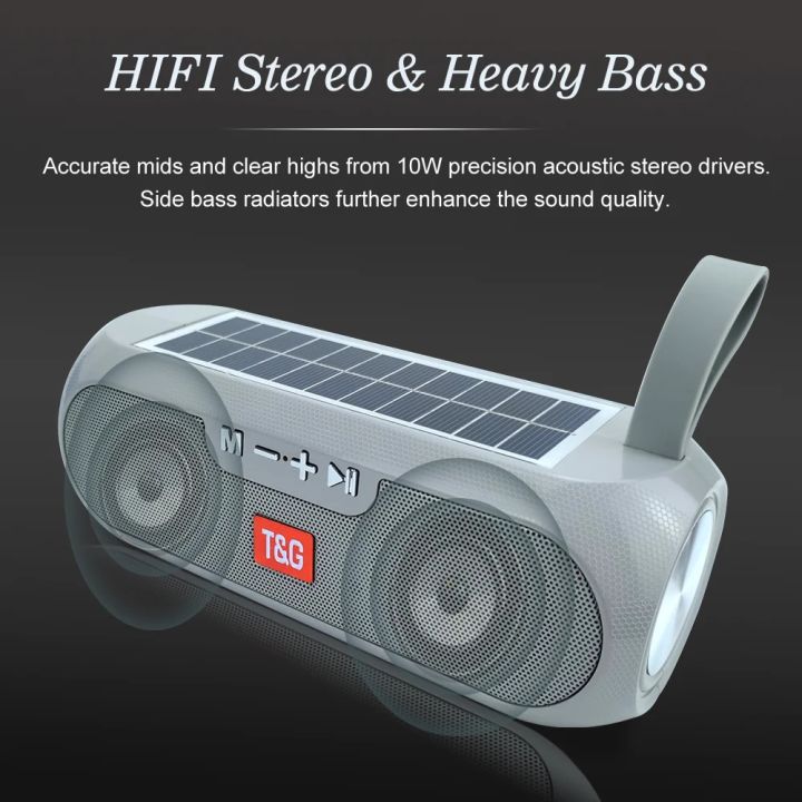 TG182%20Solar%20Boombox%20Outdoor%20Speaker%2010W%20USB%20Portable%20Wireless%20Column%20Loudspeaker%20Waterproof%20Support%20TF%20Card%20FM%20Radio%20Aux%20Input%20-%20Image%205