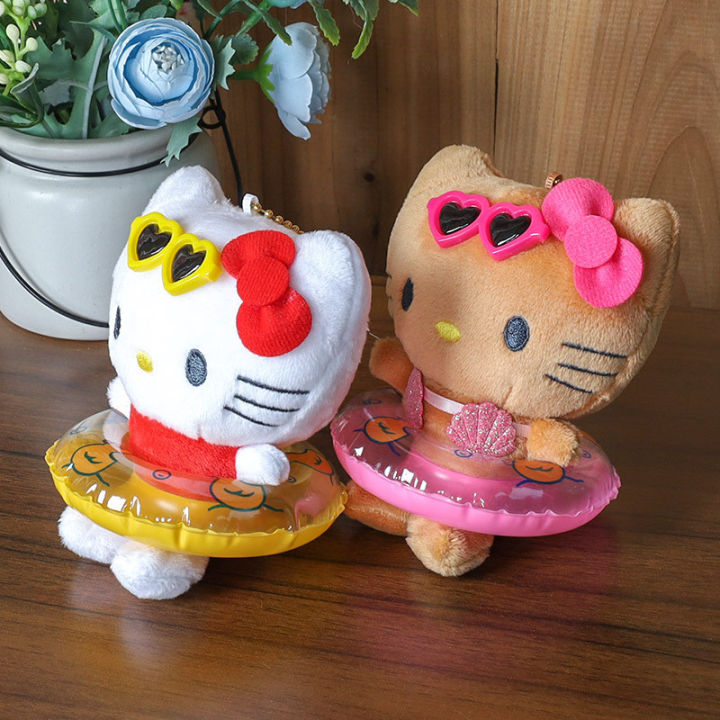 Kawaii%20Hello%20Kitty%20Hawaiian%20Sanrio%20Keychain%20Pendant%20Cartoon%20Plush%20Toys%20Brown%20White%20Swim%20Ring%20Stuffed%20Plushies%20Key%20Ring%20Bag%20Toys%20-%20Image%205