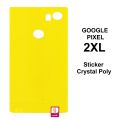 Google Pixel 2XL Crystal Clear Back Skin (Gel Poly not Glass) 3D Real Glossy Finish Screen Guard Sticker.