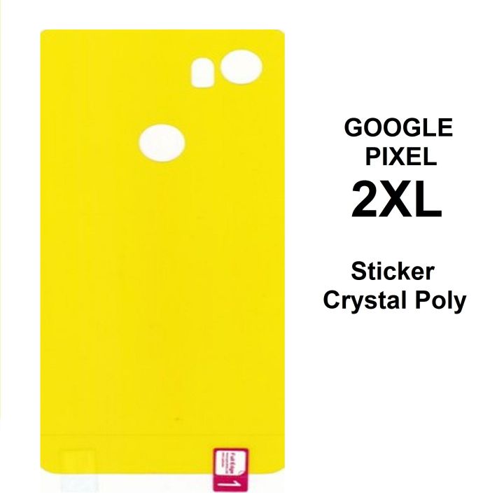 Google Pixel 2XL Crystal Clear Back Skin (Gel Poly not Glass) 3D Real Glossy Finish Screen Guard Sticker