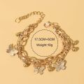 Butterfly Bracelet Woman Layered Girl Bracelets Tassel Fashion Clavicle Chain Lady Party Gold Color European Zinc Alloy Collare.