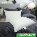 Buy 1 Get 1 Free, Fiber Head Pillow, Tissue Fabric, White, (18"x24"). 