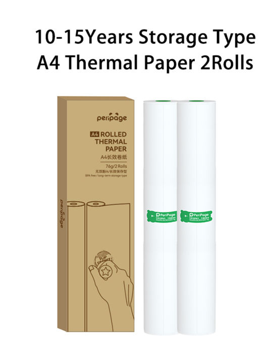 PeriPage A4 Portable Printer Roll Folded Paper USB Bluetooth Thermal Document Printer Support Tattoo Stickers Office Homework