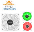 Keep Your PC Cool and Stylish with the 12V 120mm LED Cooling Fan. Featuring Four LED Lights, it Enhances Cooling Efficiency while Adding a Touch of Vibrancy to Your System..