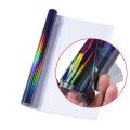Holographic Laser Chrome Black Car Stickers Car Interior Body Wrap Vinyl Film Sheet Black with Rainbow Decals. 
