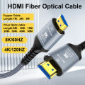 8K HDMI Fiber Optic Cable 8K60Hz 4K120 HDMI 2.1 Cable Dynamic HDR/eARC/HDCP 2.3 Compatible with LG Samsung Sony TV/PS5/Blu-ray.