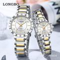 New Longbo Longbo Couple Watch Fashion Diamond Casual Waterproof Men's and Women's Watch Quartz Watch. 