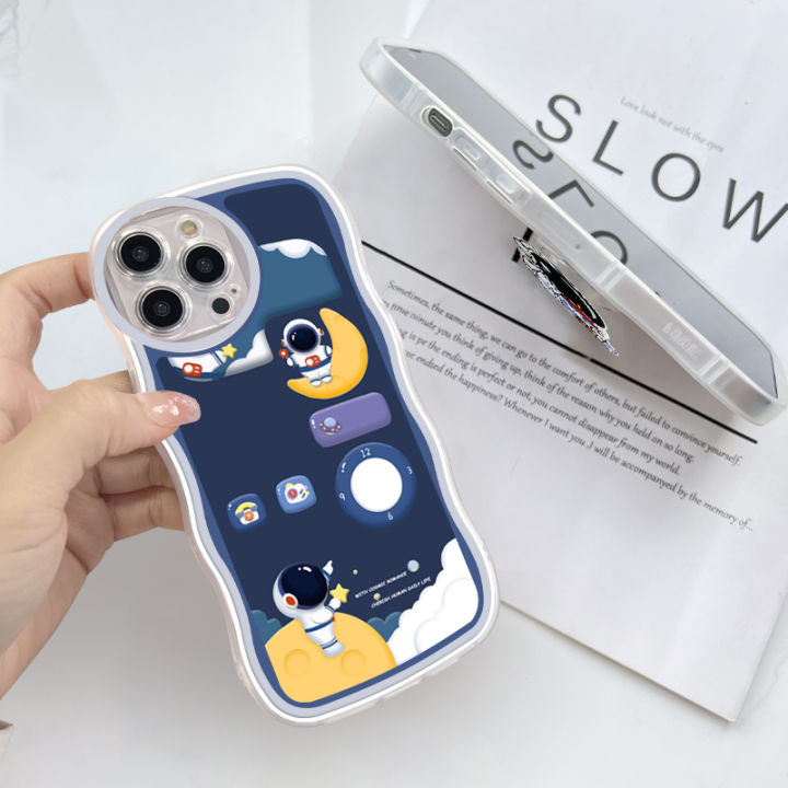 AMORVOR%20for%20Infinix%20Note%2030%204G%205G%20Back%20Cover%20With%20Free%20Holder%20Astronaut%20Soft%20Wavy%20Phone%20Case%20Camera%20Protection%20Transparent%20TPU%20Soft%20Cover%20-%20Image%207