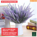 1 stick flocking lavender simulation home decoration  plant artificial flower wedding decoration flower bouquet. 
