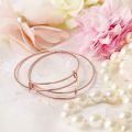 60 Pcs Expandable Bangle Bracelets Adjustable Wire Bracelets, Blank Bangles for DIY Jewelry Making.