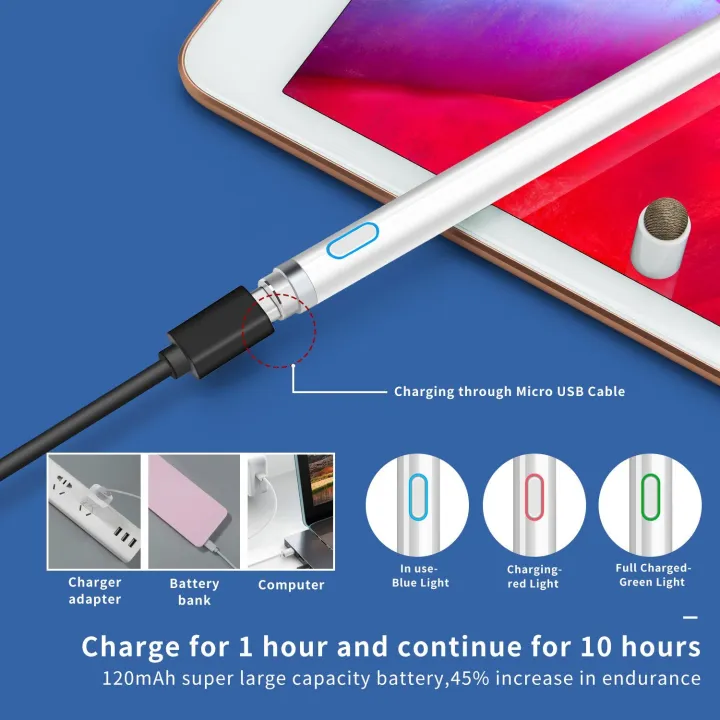 Active%20Capacitive%20Pen%20Stylus%20IOS%20Android%20Compatible%20Mobile%20Phone%20Tablet%20White%20+%20Copper%20Pen%20Cap%20-%20#2%20-%20Image%202