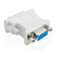 DVI Male To VGA Female Converter Adapter-White. 