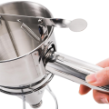 Stainless Steel Pancake for Cupcake Batter Dispenser, Squeeze Handle Funnel Cake Dispenser Maker with Stand. 