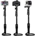 YT1288 Bluetooth MonoPod Selfie Stick for Camera and Smartphone - Black - Tripod For Mobile.