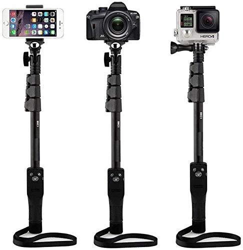 YT1288 Bluetooth MonoPod Selfie Stick for Camera and Smartphone - Black - Tripod For Mobile