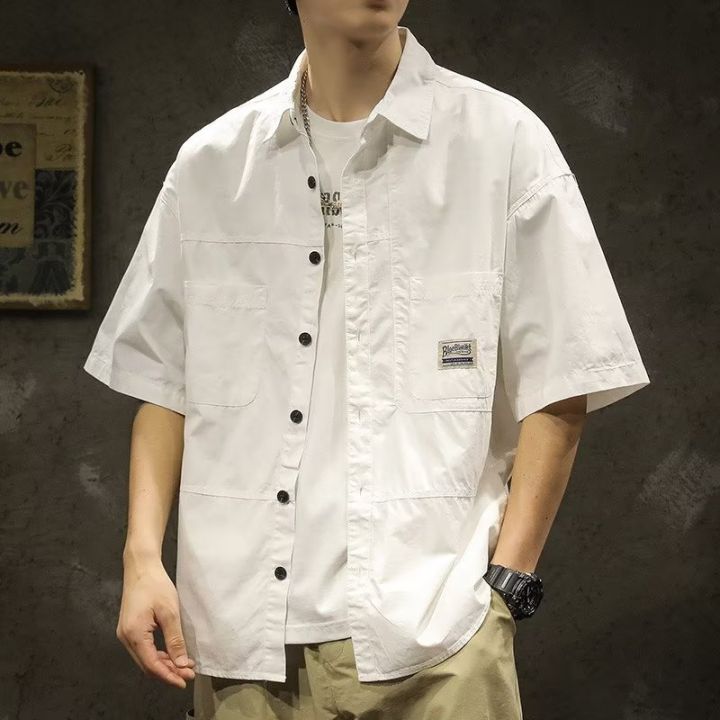 American Casual Short Sleeve Shirt For Men Summer Fashion - Main Image
