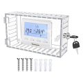 Universal Thermostat Guard with Lock Universal Combination Lock Box Transparent Acrylic Thermostat with Safety Lock Easy Install.